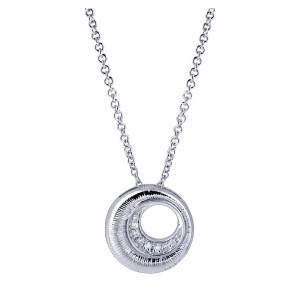 Gabriel Fashion Silver Contemporary Necklace NK3266SV5JJ