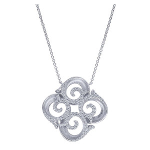 Gabriel Fashion 14 Karat Lace Necklace NK4488W45JJ