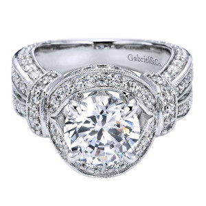 Gabriel 14 Karat Victorian Engagement Ring ER5765W44JJ