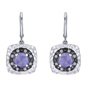 Gabriel Fashion Silver Byblos Drop Earrings EG12558SVJMC