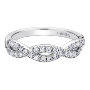 Gabriel 14 Karat Contemporary Wedding Band WB9288W44JJ