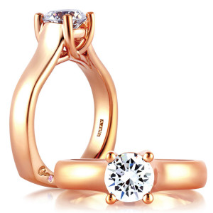 A.JAFFE 18 Karat Signature Engagement Ring MES582