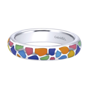 Gabriel Fashion Silver Stackable Stackable Ladies' Ring LR5976-55EMSVJJJ