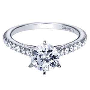 Gabriel 14 Karat Contemporary Engagement Ring ER7533W44JJ