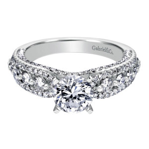 Gabriel 14 Karat Contemporary Engagement Ring ER6986W44JJ