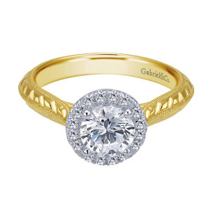 Gabriel 14 Karat Victorian Engagement Ring ER7829M44JJ