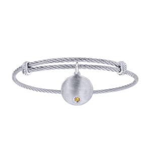 Gabriel Fashion Silver Two-Tone Soho Bangle Bracelet BG3573MXJCT