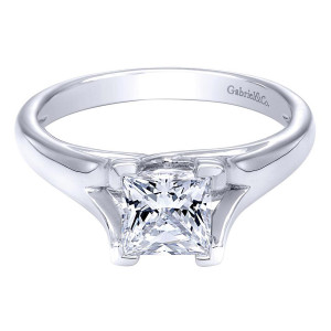 Gabriel 14 Karat Contemporary Engagement Ring ER10761W4JJJ