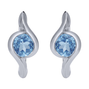 Gabriel Fashion Silver Huggies Huggie Earrings EG12146SVJBT