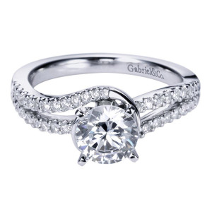Gabriel 14 Karat Contemporary Engagement Ring ER6681W44JJ