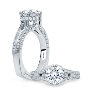 A.JAFFE 14 Karat Signature Engagement Ring MES680