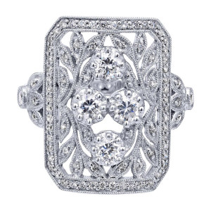 Gabriel Fashion 14 Karat Victorian Ladies' Ring LR4666W44JJ