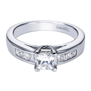Gabriel 14 Karat Contemporary Engagement Ring ER93886W44JJ