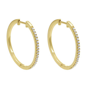 Gabriel Fashion 14 Karat Hoops Classic Earrings EG10198Y45JJ