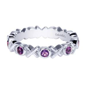 Gabriel Fashion Silver Stackable Stackable Ladies' Ring LR6801-7SVJAM