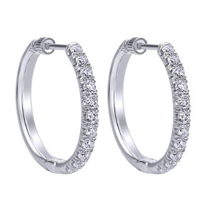 Gabriel Fashion 14 Karat Hoops Classic Earrings EG11019W44JJ