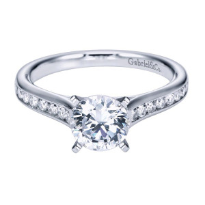 Gabriel 14 Karat Contemporary Engagement Ring ER7437W44JJ