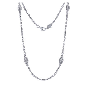 Gabriel Fashion 14 Karat Roaring 20's Diamond By The Yard Necklace NK1557W45JJ