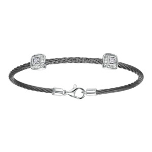 Gabriel Fashion Silver Two-Tone Hampton Stainless Steel Bangle Bracelet BG2795PBMX5JJ