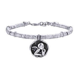 Gabriel Fashion Silver Two-Tone Byblos Charm Bracelet TB3636MXJJJ
