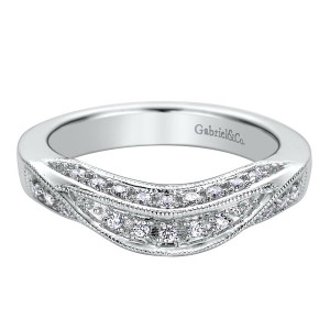 Gabriel 14 Karat Contemporary Wedding Band WB9269W44JJ