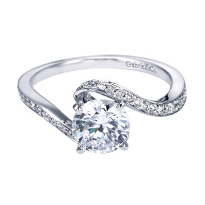 Gabriel 14 Karat Contemporary Engagement Ring ER6975W44JJ