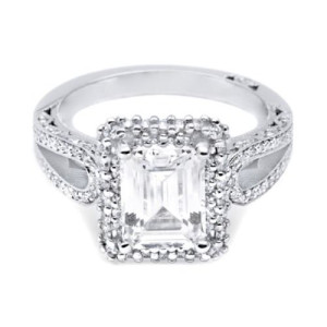 HT2518EC85X65 Tacori Crescent 18 Karat Engagement Ring
