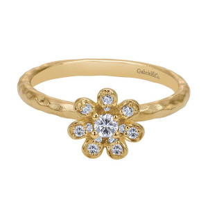 Gabriel Fashion 14 Karat Stackable Stackable Ladies' Ring LR50264Y45JJ