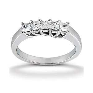 Diamond Five Stone Band Platinum Taryn Collection TQD B-9372