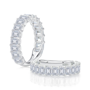 A.JAFFE MRCEC3707T 14 Karat diamond wedding ring, front view