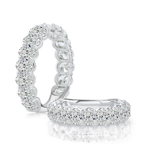 A.JAFFE MRCOV3706T 14 Karat diamond wedding ring, front view