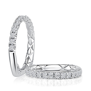A.JAFFE MRSNRA3739Q 14 Karat diamond wedding ring, front view