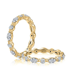 A.JAFFE WRC1373E 14 Karat diamond wedding ring, front view