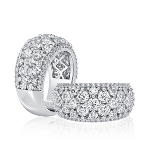 A.JAFFE WRC1402H 14 Karat diamond wedding ring, front view