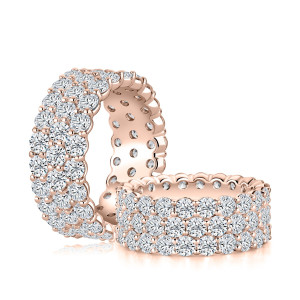 A.JAFFE WRC3380AE 14 Karat diamond wedding ring, front view