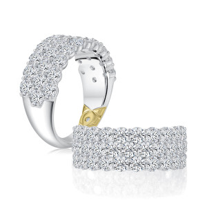 A.JAFFE WRC3381ALH 14 Karat diamond wedding ring, front view