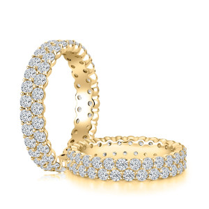 A.JAFFE WRC3382E 14 Karat diamond wedding ring, front view