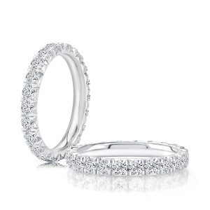 A.JAFFE WRC3716AE 14 Karat diamond wedding ring, front view