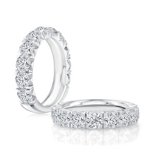 A.JAFFE WRC3716GT 14 Karat diamond wedding ring, front view