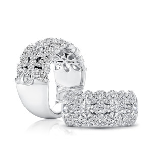 A.JAFFE WRC4310L 14 Karat diamond wedding ring, front view