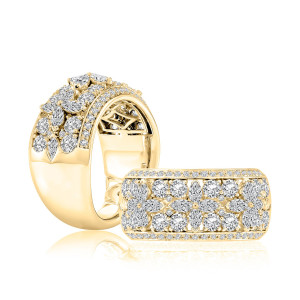 A.JAFFE WRC4311L 14 Karat diamond wedding ring, front view
