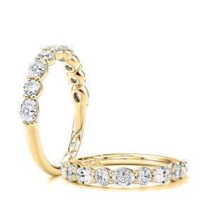A.JAFFE WRC4346L 14 Karat diamond wedding ring, front view