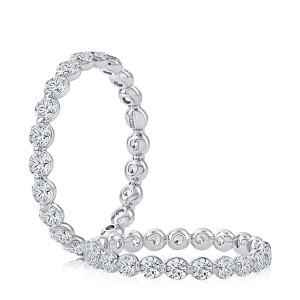 A.JAFFE WRRDA3218E 14 Karat diamond wedding ring, front view