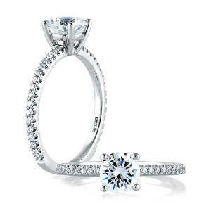 A.JAFFE Platinum Classic Engagement Ring ME1774