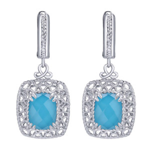 Gabriel Fashion Silver Mediterranean Drop Earrings EG11201SVJXT