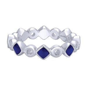 Gabriel Fashion Silver Stackable Stackable Ladies' Ring LR5923-7E6SVJJJ