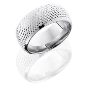 Lashbrook CC10DBKNURL Polish Cobalt Chrome Wedding Ring or Band
