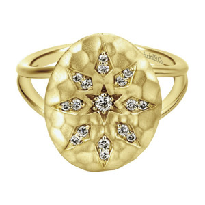 Gabriel Fashion 14 Karat Nature Ladies' Ring LR50691Y45JJ