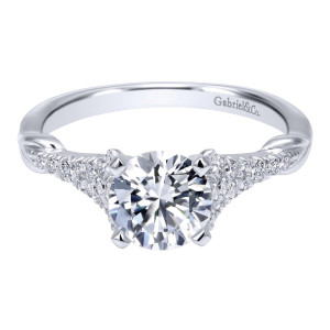 Gabriel 14 Karat Contemporary Engagement Ring ER11719R4W44JJ