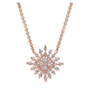 Gabriel Fashion 14 Karat Starburst Necklace NK4378K45JJ